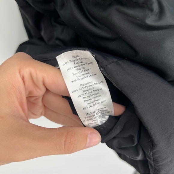 Everlane The ReNew Short Black Winter Outdoor Hooded Quilted Puffer Coat Medium - Picture 8 of 9